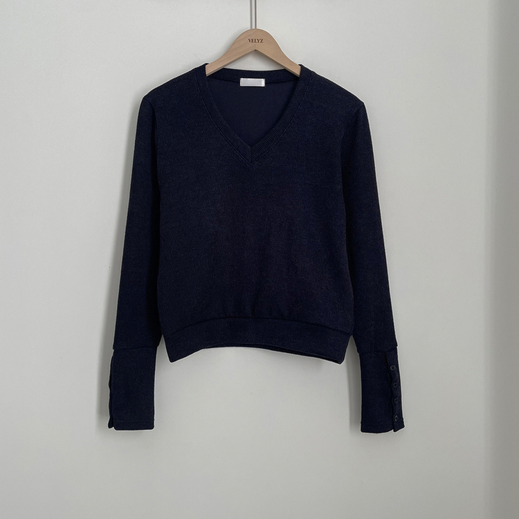 손등덮는 여리여리 브이넥 니트 긴팔티셔츠 봄맨투맨 봄신상