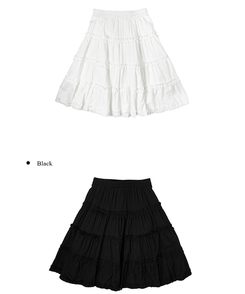 フリルティアードミディスカート