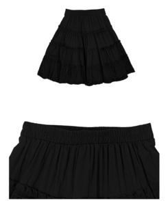 フリルティアードミディスカート