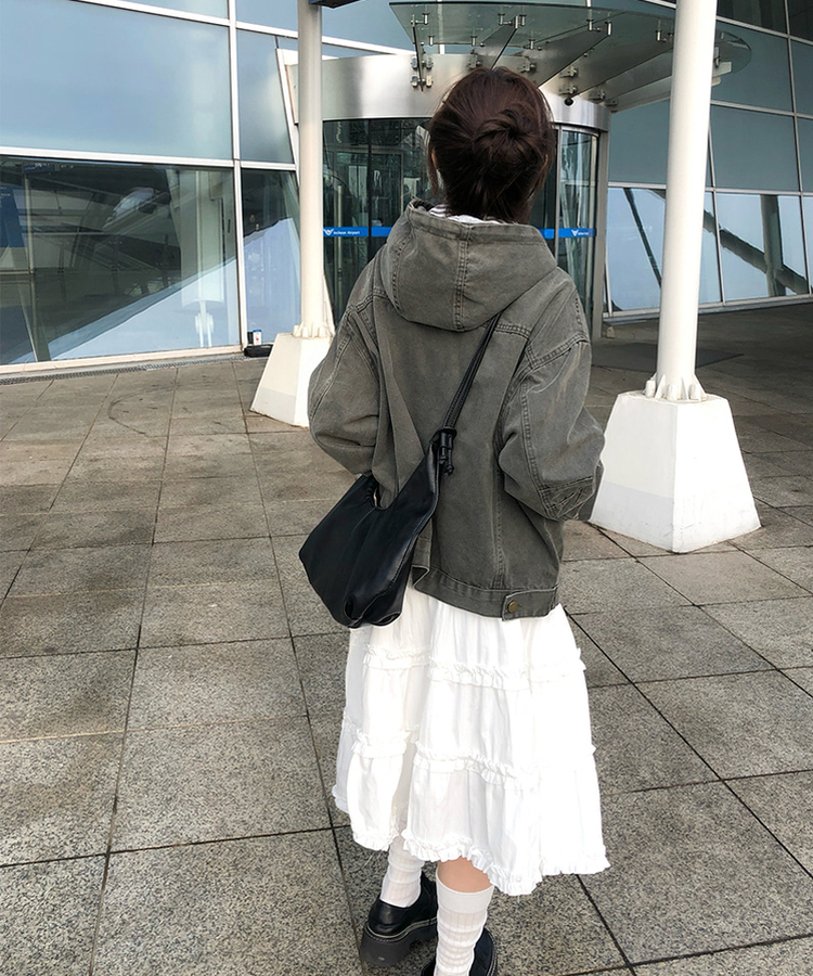 フリルティアードミディスカート WHITE