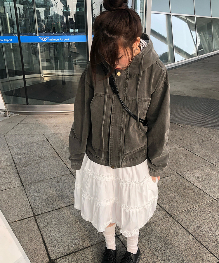 フリルティアードミディスカート WHITE