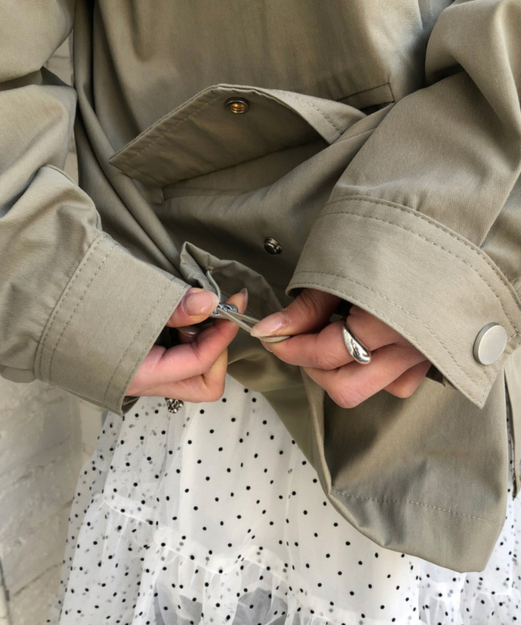 ハイネックビンテージミリタリージャケット KHAKI