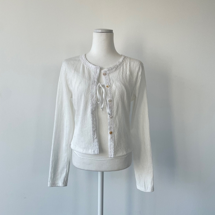 【SET】フリルリボンキャミソール カーディガン