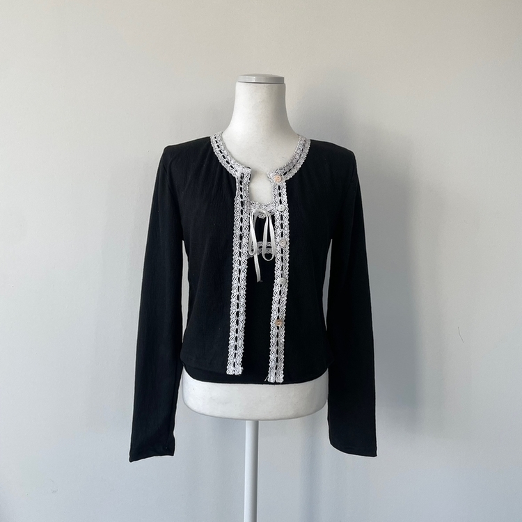 【SET】フリルリボンキャミソール カーディガン