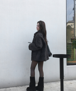 ホーボーレザーショルダーバッグ BLACK