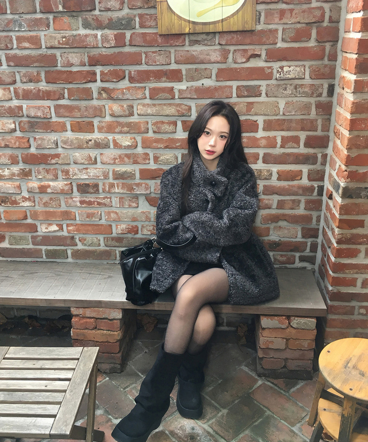 ホーボーレザーショルダーバッグ BLACK