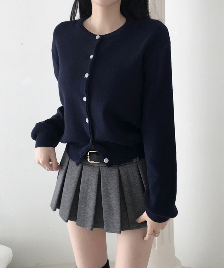 하빈 벨트 플리츠 콘솔지퍼 치마바지 미니 스커트 그레이