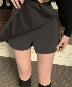 【ベルト付き】ペンダントスリットAラインミニスカート GREY