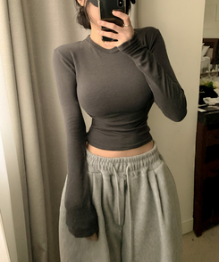 ウールスキングラムTシャツ(7color) CHARCOAL