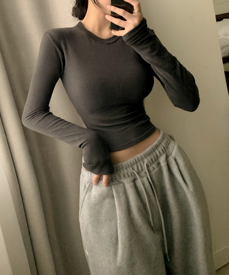 ウールスキングラムTシャツ(7color) CHARCOAL