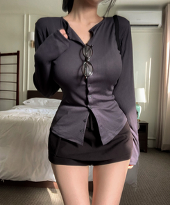 デイリーコットンシャS(6color) CHARCOAL