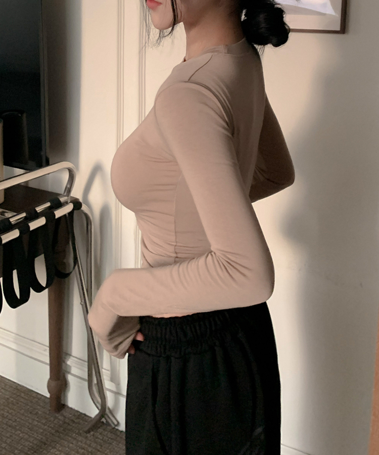 ソフトグラムシルエット長袖TシャツS(5color) BEIGE