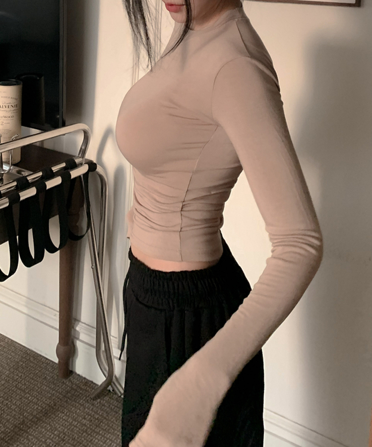 ソフトグラムシルエット長袖TシャツS(5color) BEIGE