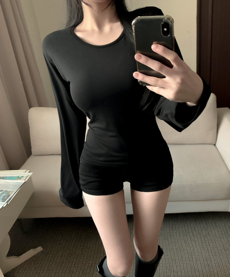 エアリーカバー長袖Tシャツ(6color) BLACK