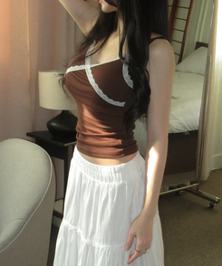 レーススパンインナーキャミソール(10color) BROWN