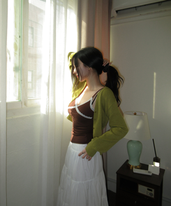 レーススパンインナーキャミソール(10color) BROWN