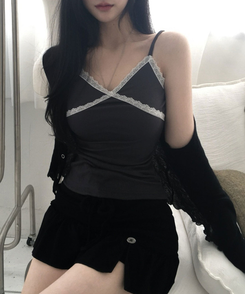 レーススパンインナーキャミソール(10color) CHARCOAL