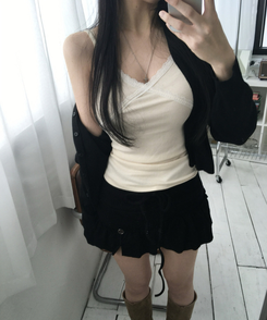 レーススパンインナーキャミソール(10color) CREAM