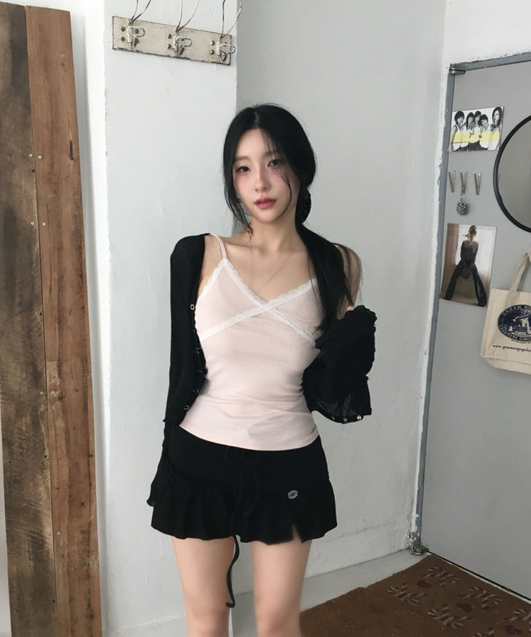 レーススパンインナーキャミソール(10color) PINK