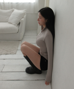 ハーフジップロングスリーブ(6color) BEIGE