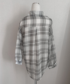 チェックシースルーシャツ