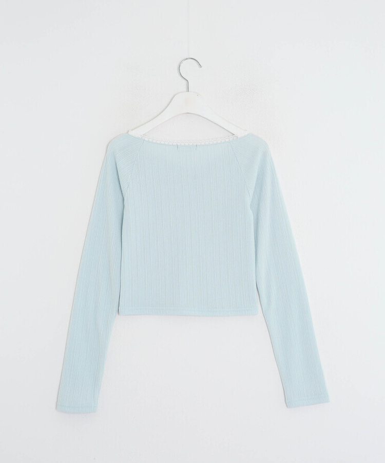 レースナローVネックトップス