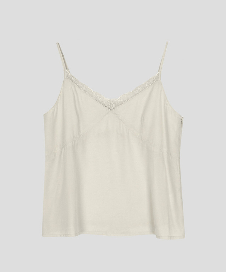 Vネックレースキャミソール