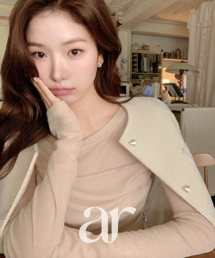 (ブランド工程/ハートボタンが輝く/春を抱くジャケット♥) ロエンミ ハートボタン 3ポケット ノーカラーツイードジャケット IVORY