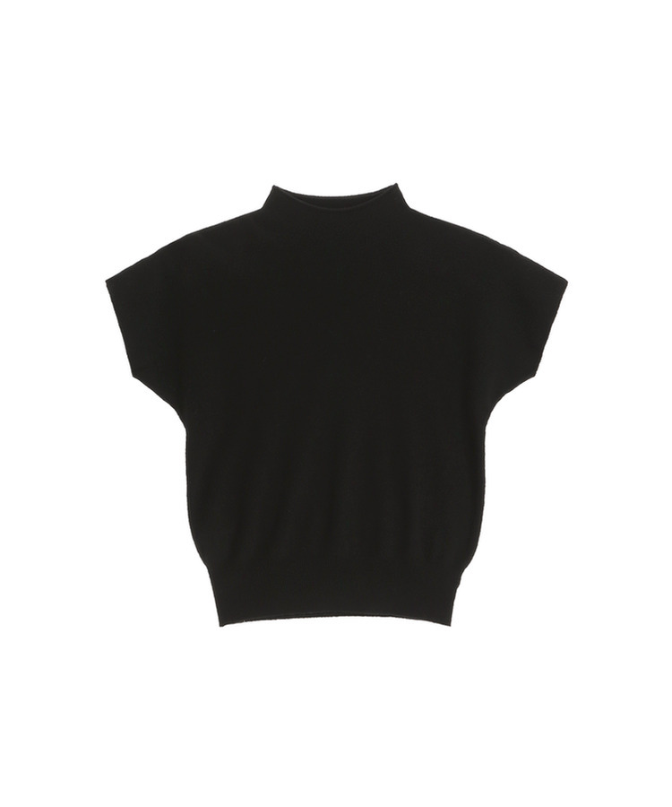 (通勤ルック＆フォーマルルック／きちんとフィット)   ローリング ビスコース ハーフネック キャップスリーブ ニット