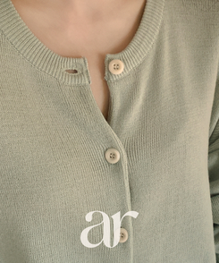 (9カラー♥／春カーディガン)   ラウンドネック ニット 長袖 カーディガン   MINT