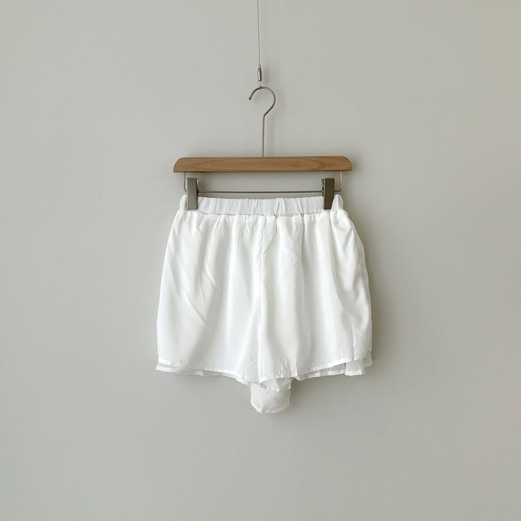 【SET】ボタンブラウス＋スカートパンツ