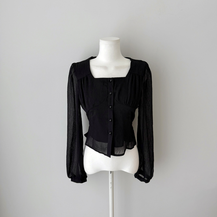 【SET】ボタンブラウス＋スカートパンツ