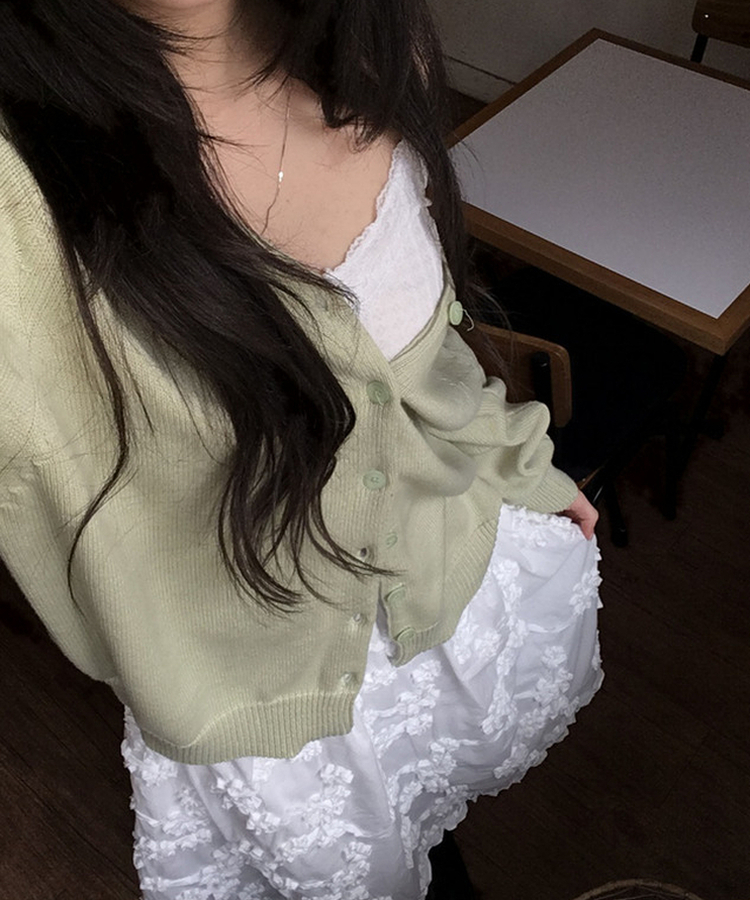 フローラルレースミディスカート WHITE