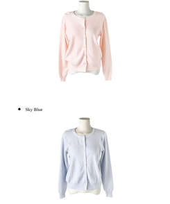 ベーシックラウンドニットカーディガン(6color)