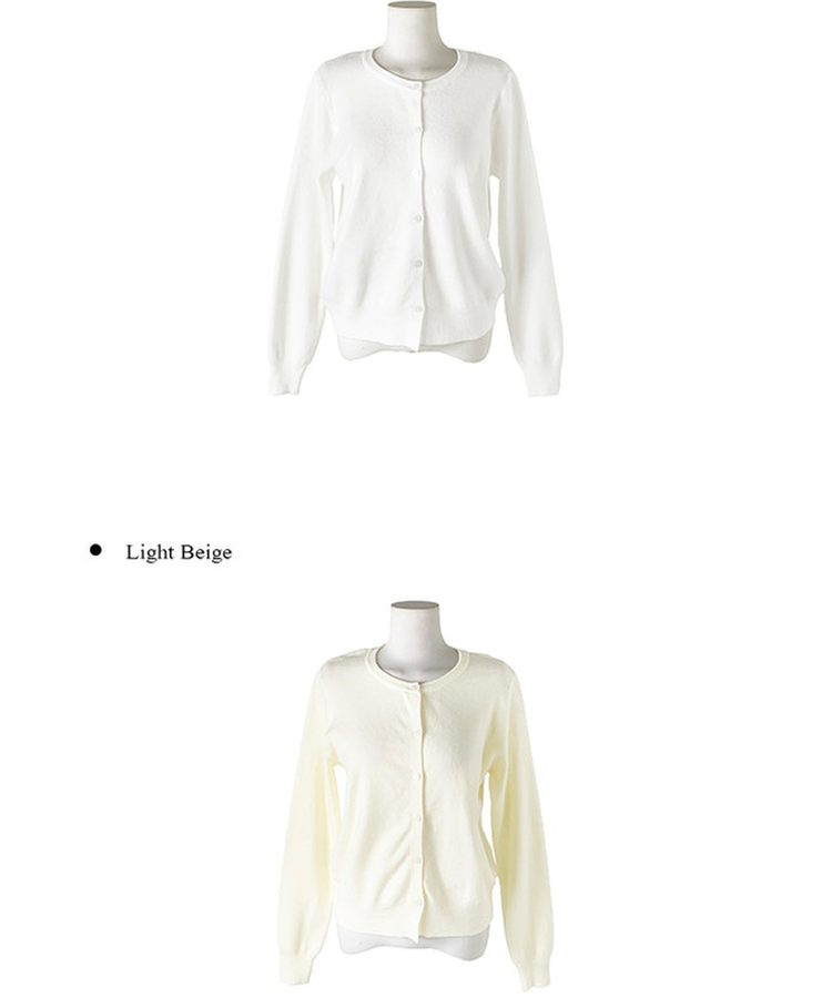 ベーシックラウンドニットカーディガン(6color)