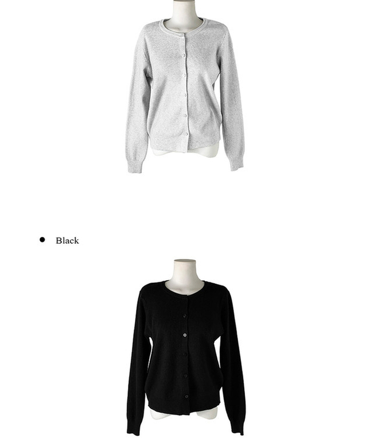 ベーシックラウンドニットカーディガン(6color)