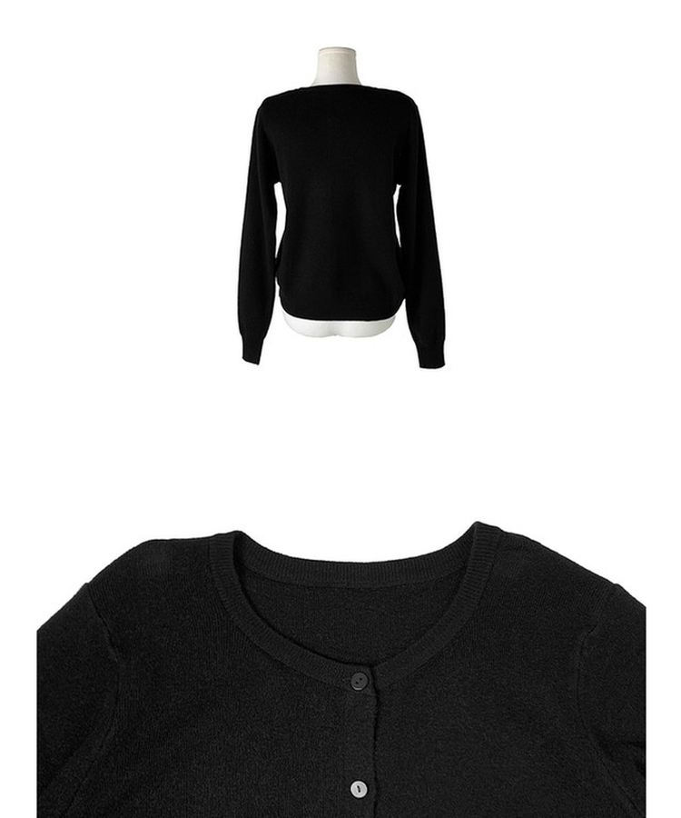 ベーシックラウンドニットカーディガン(6color)