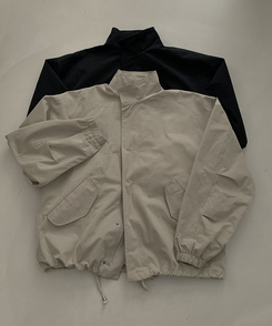 이브니 탄탄 오버핏 스트링 코튼 야상 남녀공용 점퍼 자켓