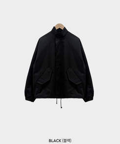 이브니 탄탄 오버핏 스트링 코튼 야상 남녀공용 점퍼 자켓