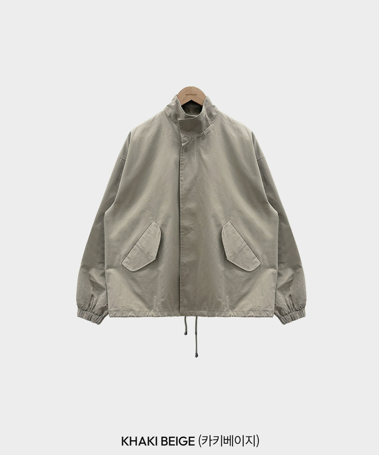 이브니 탄탄 오버핏 스트링 코튼 야상 남녀공용 점퍼 자켓