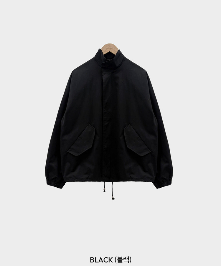 이브니 탄탄 오버핏 스트링 코튼 야상 남녀공용 점퍼 자켓