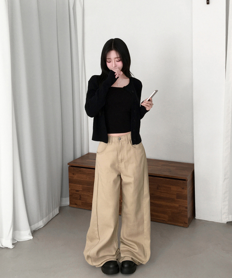 메빈 꽈배기 라운드 니트 긴팔 가디건 블랙