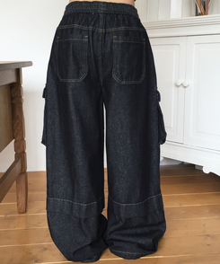 バンディングカーゴワイドパンツ DENIM