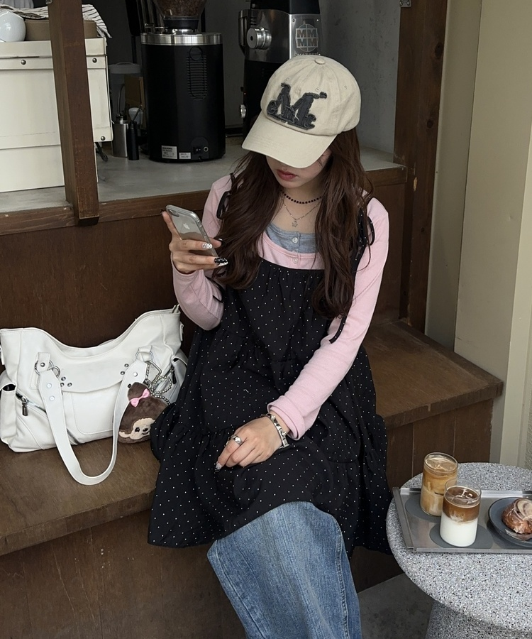 ビーズダブルレイヤードネックレス SILVER