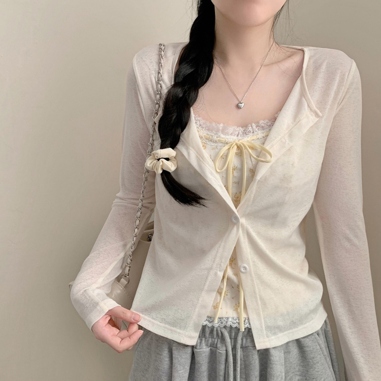 【SET】フラワーキャミソール カーディガン BEIGE