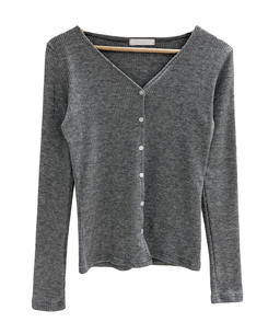 ボタンスリムカーディガン(5color)