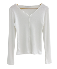 ボタンスリムカーディガン(5color)