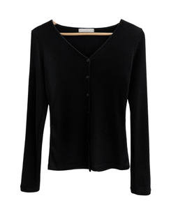 ボタンスリムカーディガン(5color)