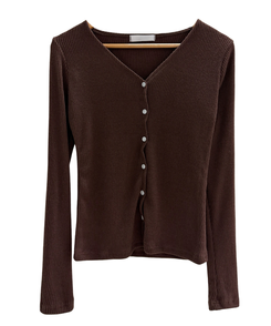 ボタンスリムカーディガン(5color)