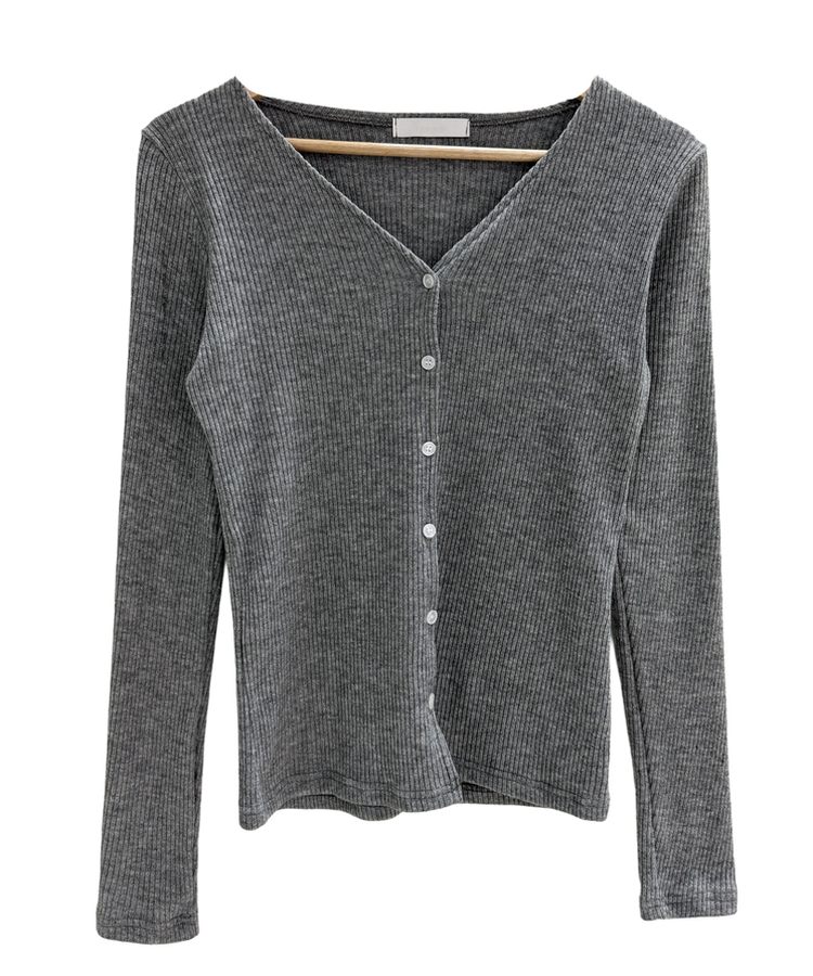 ボタンスリムカーディガン(5color)